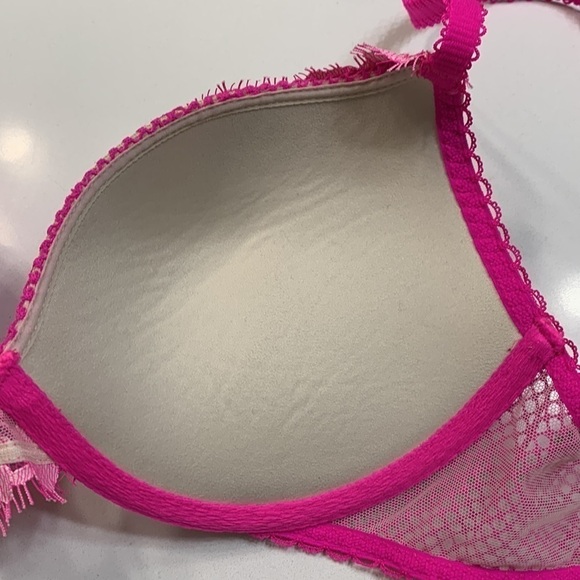 Victoria's Secret Dream Angels Push-up Bra Pink Floral 32D - Picture 11 of 15